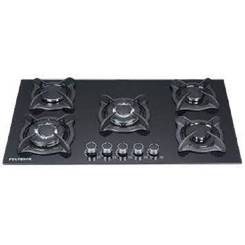 Polystar 5 Burner In-Built Gas Hob with Tempered Glass