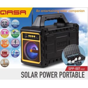 Qasa SPP-007 4-in-1 Solar Power 84Wh Speaker with Bluetooth