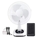 TINMO Solid 12inch Rechargeable Table Fan With Free Solar Panel